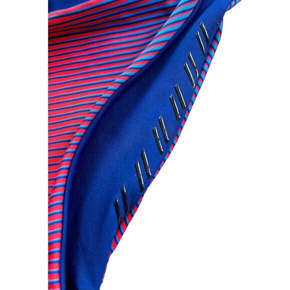 EUC Hurley High Neck Two Piece Swimsuit in Red/Blue Size Medium Top/Small Bottom - Picture 7 of 15